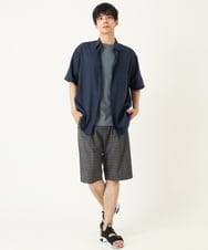 KHLGP74054 a.v.v MEN(アー・ヴェ・ヴェ) 【S-XXL】アーバンタックチェックハーフパンツ ダークグレー