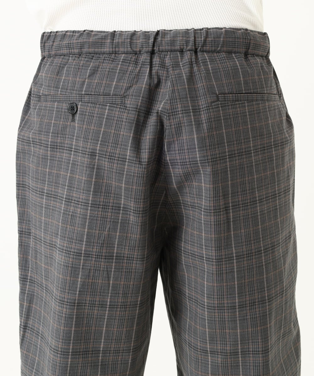 KHLGP74054 a.v.v MEN(アー・ヴェ・ヴェ) 【S-XXL】アーバンタックチェックハーフパンツ ダークグレー