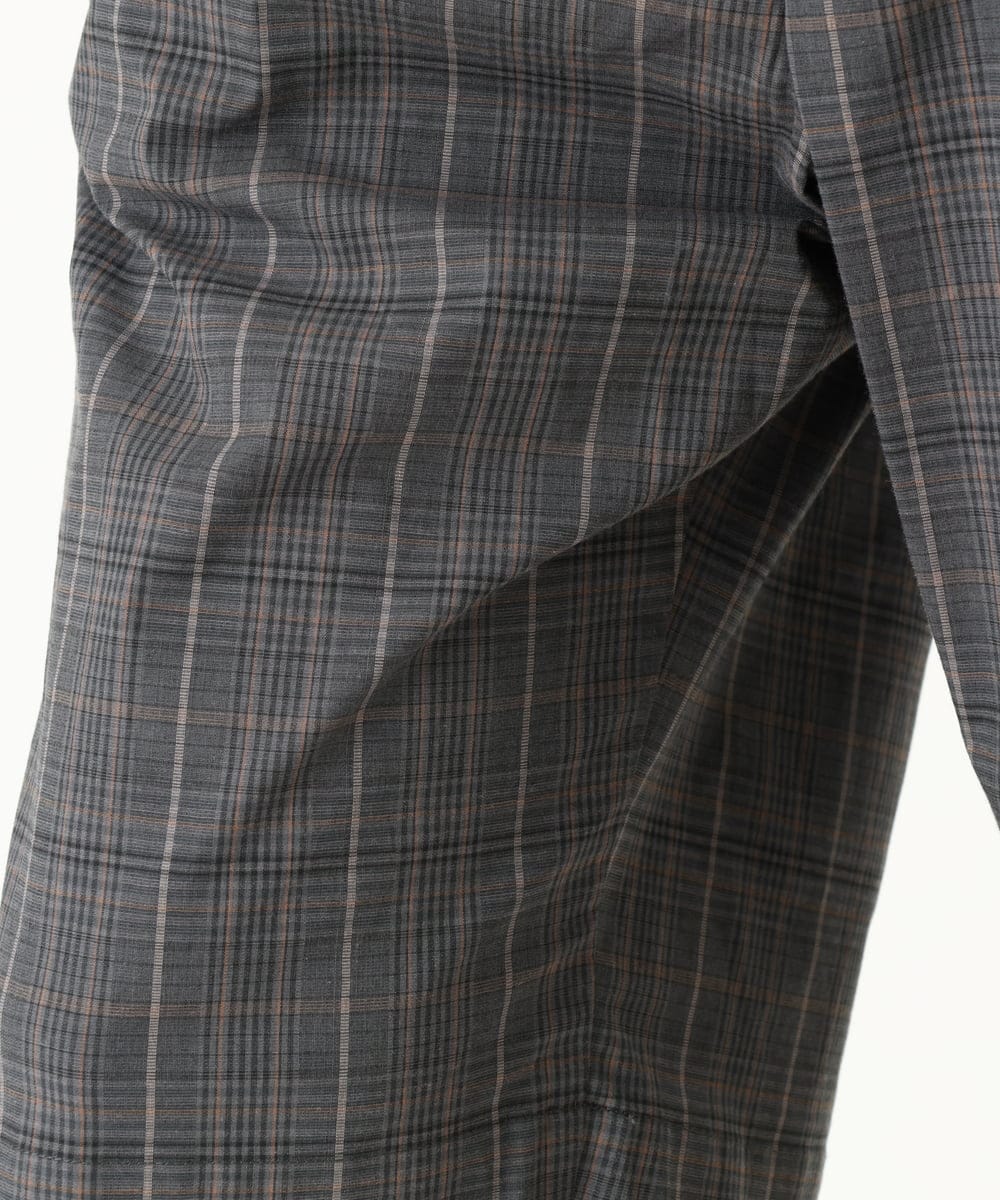 KHLGP74054 a.v.v MEN(アー・ヴェ・ヴェ) 【S-XXL】アーバンタックチェックハーフパンツ ダークグレー