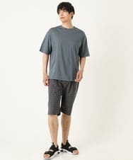 KHLGP74054 a.v.v MEN(アー・ヴェ・ヴェ) 【S-XXL】アーバンタックチェックハーフパンツ ダークグレー