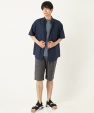 KHLGP74054 a.v.v MEN(アー・ヴェ・ヴェ) 【S-XXL】アーバンタックチェックハーフパンツ ダークグレー