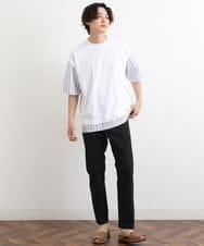 KHLGS11049 a.v.v MEN(アー・ヴェ・ヴェ) 【定番アイテム/イージーケア】ストレッチコードレーンアンクルパンツ ベージュ