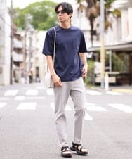 KHLGS11049 a.v.v MEN(アー・ヴェ・ヴェ) 【定番アイテム/イージーケア】ストレッチコードレーンアンクルパンツ ベージュ
