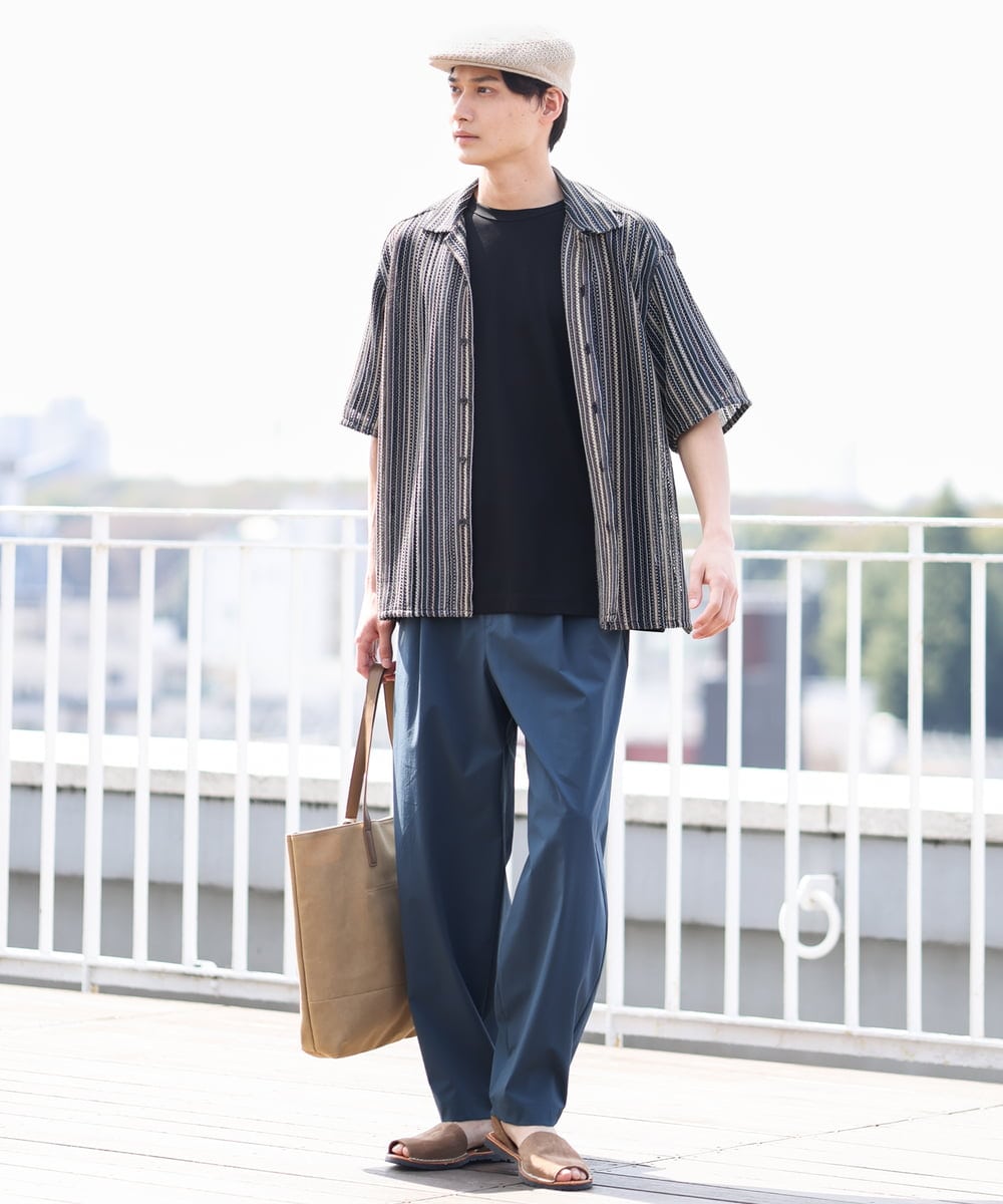 KHLGS25069 a.v.v MEN(アー・ヴェ・ヴェ) ナイロンストレッチバルーンパンツ ブラック