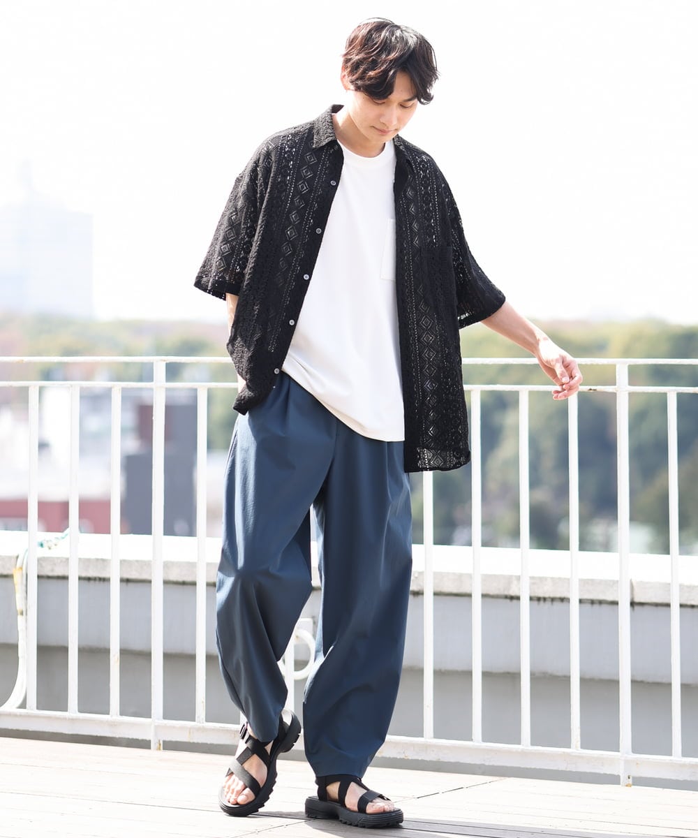 KHLGS25069 a.v.v MEN(アー・ヴェ・ヴェ) ナイロンストレッチバルーンパンツ ブラック