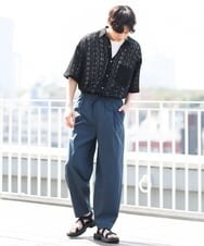 KHLGS25069 a.v.v MEN(アー・ヴェ・ヴェ) ナイロンストレッチバルーンパンツ ブラック