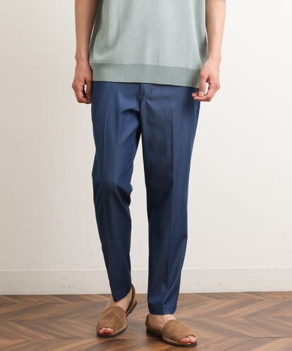 KHLGS35059 a.v.v MEN 【S-XXL】デニムライクススマートスラックス（アンクル丈）