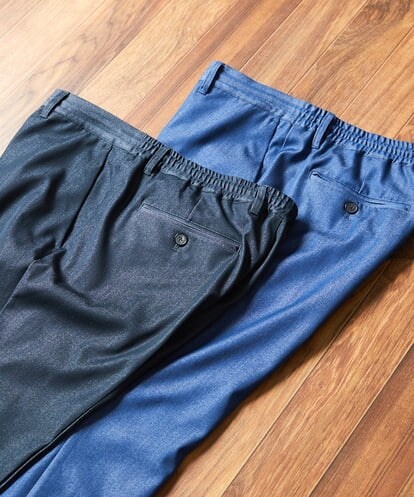 KHLGS35059 a.v.v MEN 【S-XXL】デニムライクススマートスラックス（アンクル丈）