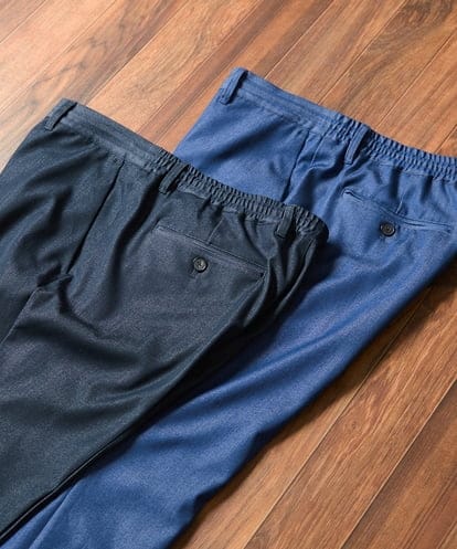 KHLGS35059 a.v.v MEN 【接触冷感/ストレッチ】デニムライクススマートスラックス（アンクル丈）