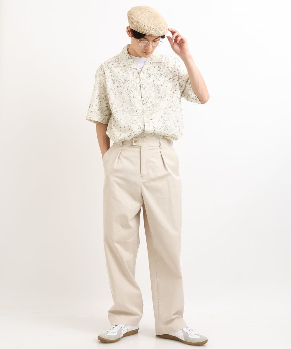KHLGS49069 a.v.v MEN(アー・ヴェ・ヴェ) チノバギーワイドパンツ ベージュ