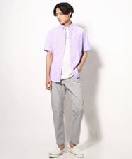 KHLGV11049 a.v.v MEN(アー・ヴェ・ヴェ) 【接触冷感/イージーケア】ストレッチコードレーンパンツ（アンクル丈） ライトブルー