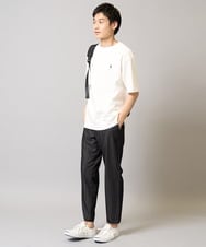 KHLGV26064 a.v.v MEN(アー・ヴェ・ヴェ) 【摂食冷感】スマートシャンブレーセミルーズパンツ アンクル丈 ネイビー
