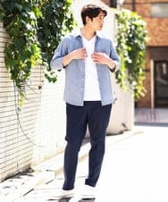 KHLGV30059 a.v.v MEN(アー・ヴェ・ヴェ) 【定番アイテム】スマートスラックス アンクル丈（スマートシリーズ） グレー