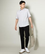 KHLGV35064 a.v.v MEN(アー・ヴェ・ヴェ) 【ON/OFF兼用】スマートシャンブレースラックス アンクル丈 ダークグレー
