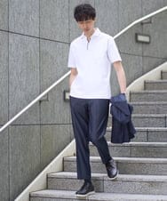 KHLGV35064 a.v.v MEN(アー・ヴェ・ヴェ) 【接触冷感】スマートシャンブレースラックス アンクル丈 ダークグレー