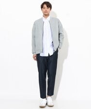 KHLGV35064 a.v.v MEN(アー・ヴェ・ヴェ) 【ON/OFF兼用】スマートシャンブレースラックス アンクル丈 ダークグレー