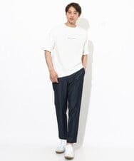 KHLGV35064 a.v.v MEN(アー・ヴェ・ヴェ) 【ON/OFF兼用】スマートシャンブレースラックス アンクル丈 ダークグレー