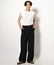 KHLGV41069 a.v.v MEN(アー・ヴェ・ヴェ) 【軽くて涼しい】オーバーパンツ　リライトシリーズ1 ブラック