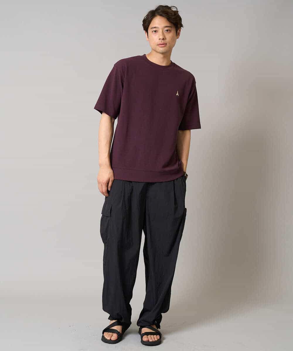 KHLHA73079 a.v.v MEN(アー・ヴェ・ヴェ) 【軽量】ワイドシルエットイージーカーゴパンツ ブラック