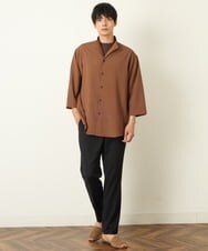 KHLHP70054 a.v.v MEN(アー・ヴェ・ヴェ) 【S-XXL】スマートスラックス（アンクル丈） ブラウン