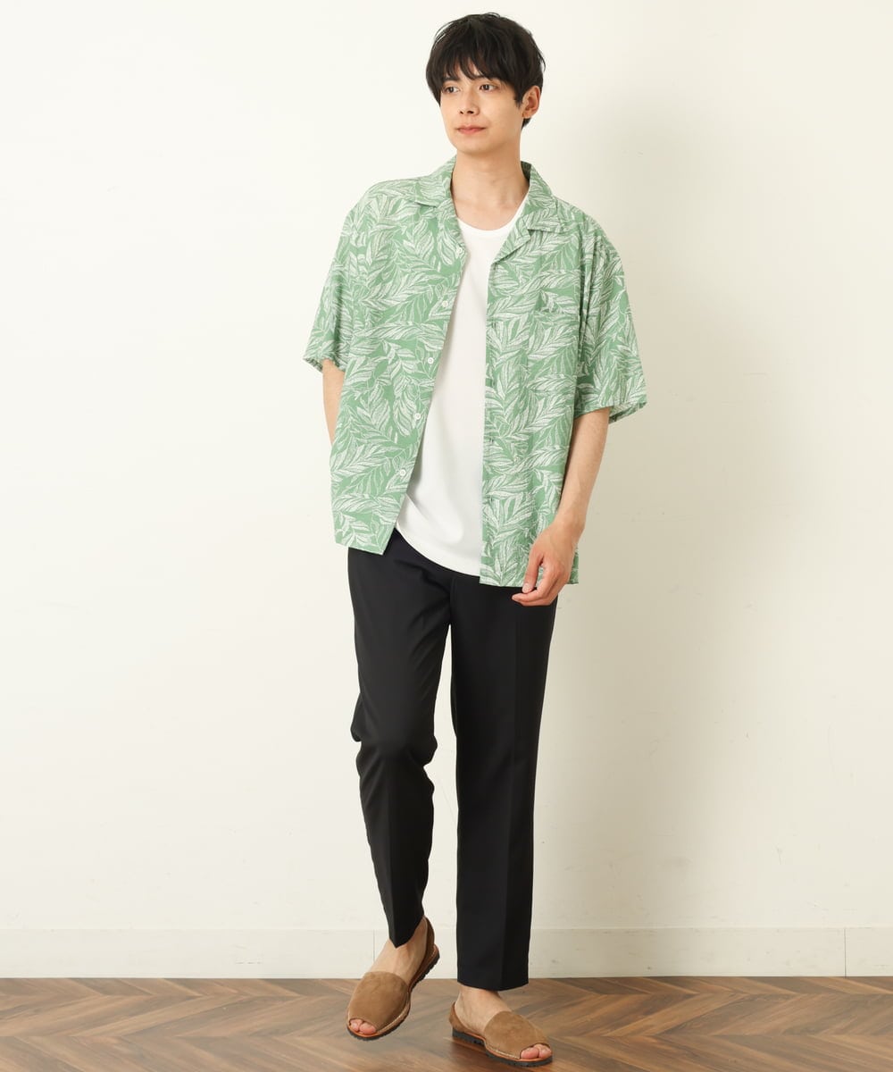 KHLHP70054 a.v.v MEN(アー・ヴェ・ヴェ) 【S-XXL】スマートスラックス（アンクル丈） ブラウン