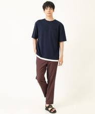 KHLHP70054 a.v.v MEN(アー・ヴェ・ヴェ) 【S-XXL】スマートスラックス（アンクル丈） ブラウン