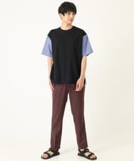 KHLHP70054 a.v.v MEN(アー・ヴェ・ヴェ) 【S-XXL】スマートスラックス（アンクル丈） ブラウン