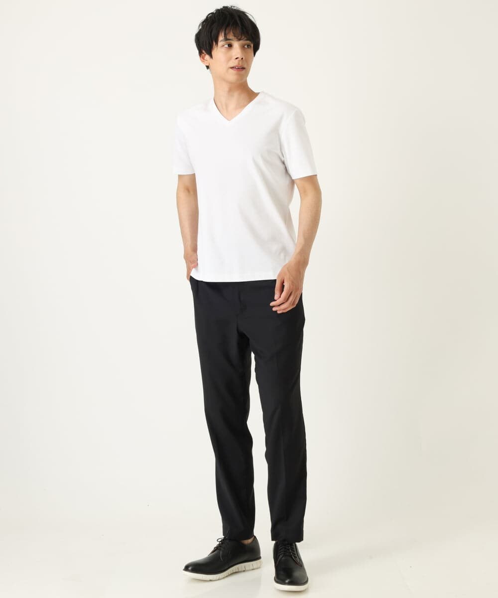 KHLHP70054 a.v.v MEN(アー・ヴェ・ヴェ) 【S-XXL】スマートスラックス（アンクル丈） ブラウン