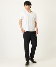 KHLHP70054 a.v.v MEN(アー・ヴェ・ヴェ) 【S-XXL】スマートスラックス（アンクル丈） ブラウン