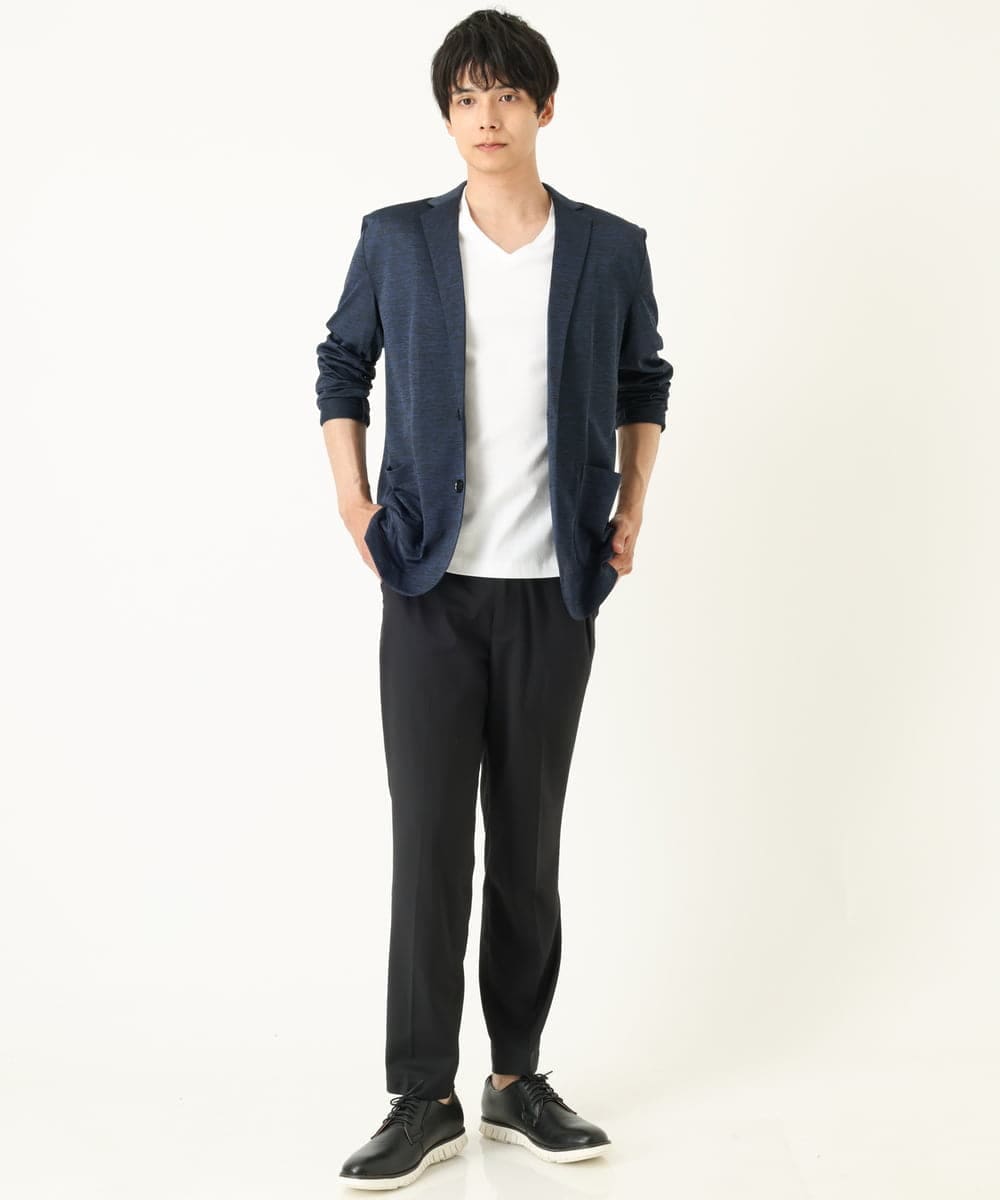 KHLHP70054 a.v.v MEN(アー・ヴェ・ヴェ) 【S-XXL】スマートスラックス（アンクル丈） ブラウン