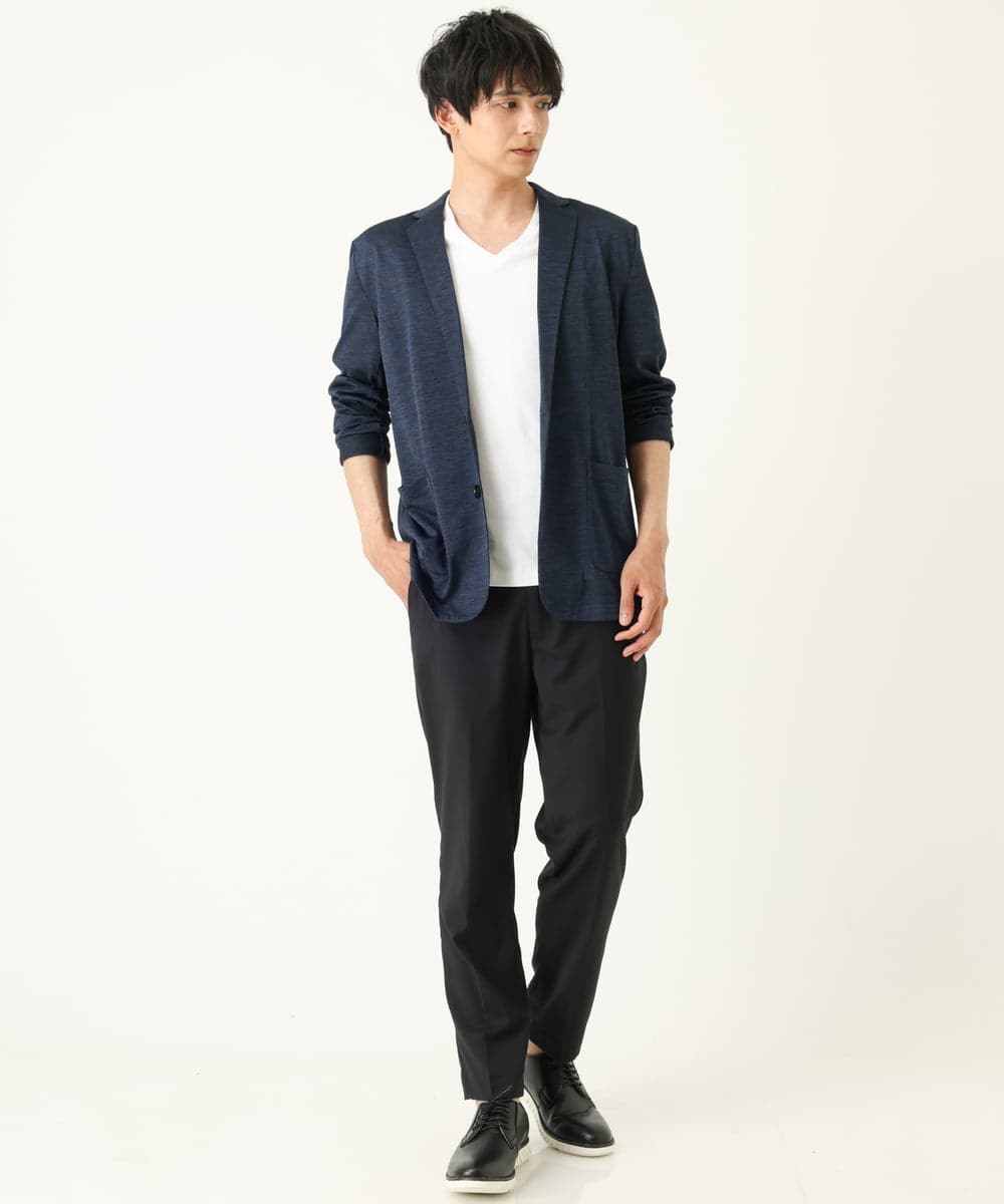 KHLHP70054 a.v.v MEN(アー・ヴェ・ヴェ) 【S-XXL】スマートスラックス（アンクル丈） ブラウン