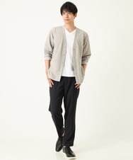 KHLHP70054 a.v.v MEN(アー・ヴェ・ヴェ) 【S-XXL】スマートスラックス（アンクル丈） ブラウン