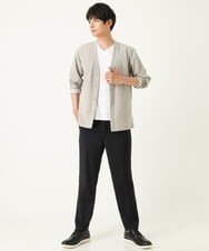 KHLHP70054 a.v.v MEN(アー・ヴェ・ヴェ) 【S-XXL】スマートスラックス（アンクル丈） ブラウン