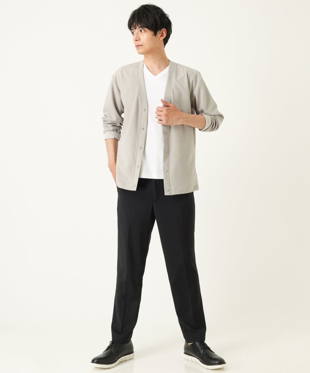 KHLHP70054 a.v.v MEN(アー・ヴェ・ヴェ) 【S-XXL】スマートスラックス（アンクル丈） ブラウン