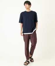 KHLHP70054 a.v.v MEN(アー・ヴェ・ヴェ) 【S-XXL】スマートスラックス（アンクル丈） ブラウン