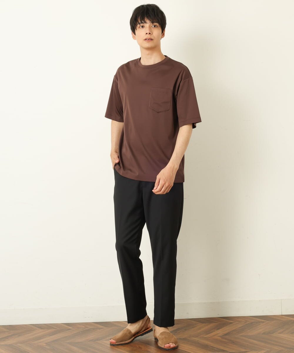 KHLHP70054 a.v.v MEN(アー・ヴェ・ヴェ) 【S-XXL】スマートスラックス（アンクル丈） ブラウン