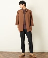 KHLHP70054 a.v.v MEN(アー・ヴェ・ヴェ) 【S-XXL】スマートスラックス（アンクル丈） ブラウン