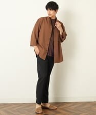 KHLHP70054 a.v.v MEN(アー・ヴェ・ヴェ) 【S-XXL】スマートスラックス（アンクル丈） ブラウン