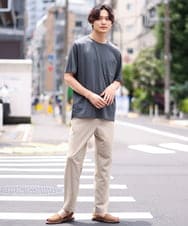 KHLHS77059 a.v.v MEN(アー・ヴェ・ヴェ) 【S-XXL】リライト セミルーズパンツ(アンクル丈) ブルー