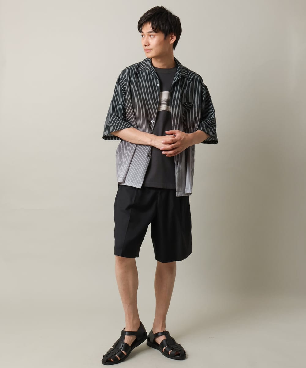 KHLHV75059 a.v.v MEN(アー・ヴェ・ヴェ) 【接触冷感】2タックハーフパンツ ベージュ