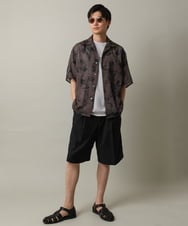 KHLHV75059 a.v.v MEN(アー・ヴェ・ヴェ) 【接触冷感】2タックハーフパンツ ベージュ
