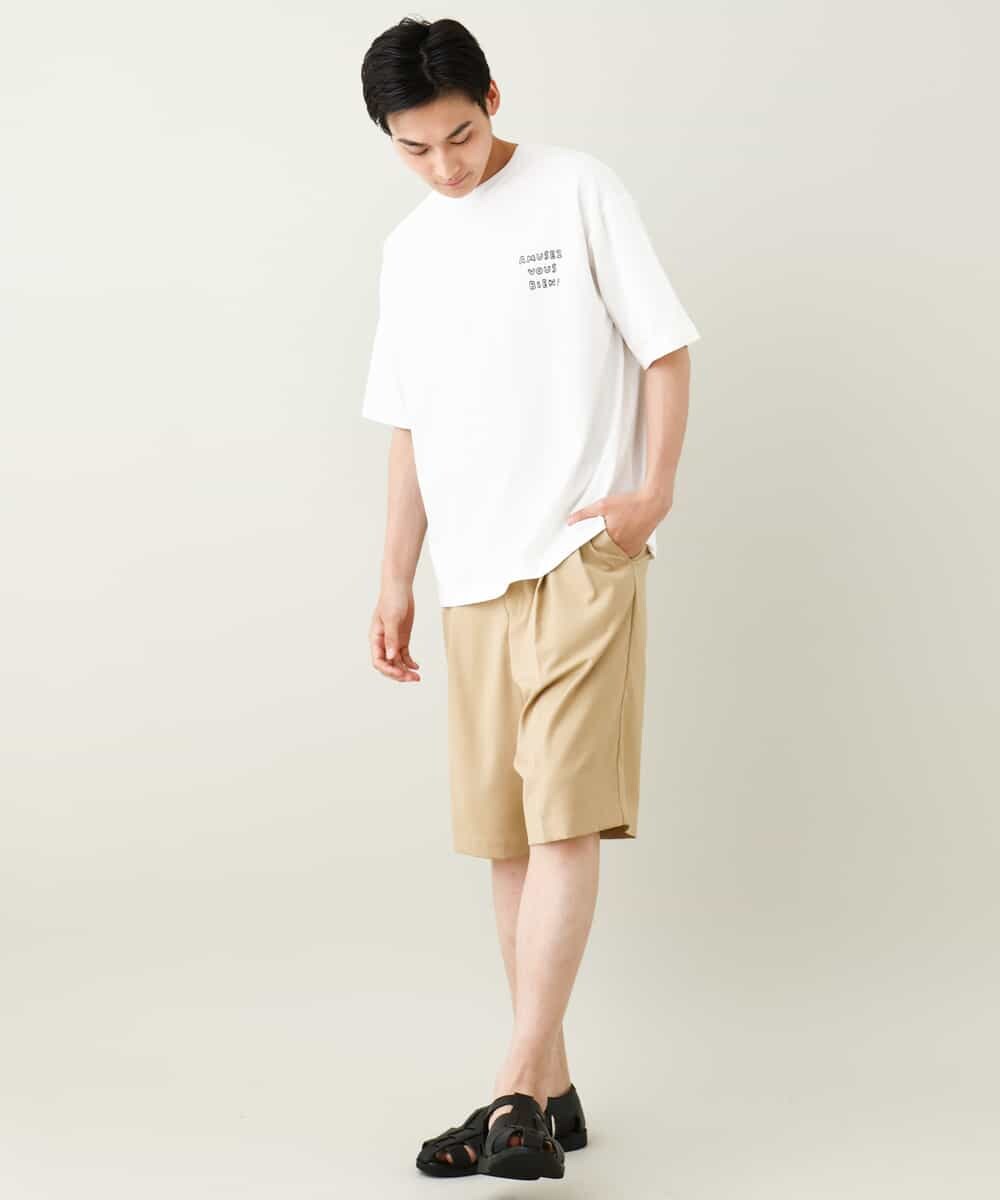 KHLHV75059 a.v.v MEN(アー・ヴェ・ヴェ) 【接触冷感】2タックハーフパンツ ベージュ