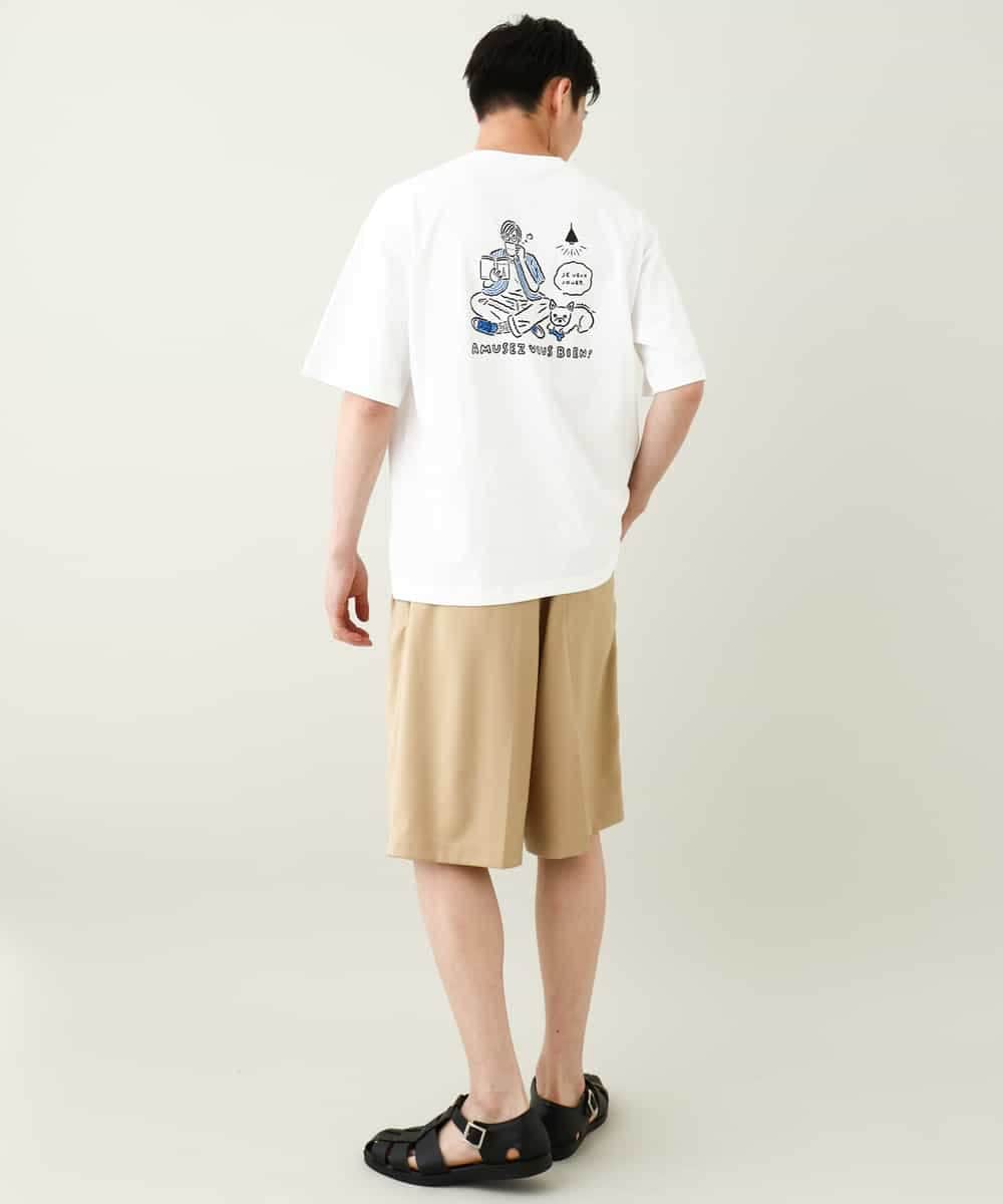 KHLHV75059 a.v.v MEN(アー・ヴェ・ヴェ) 【接触冷感】2タックハーフパンツ ベージュ