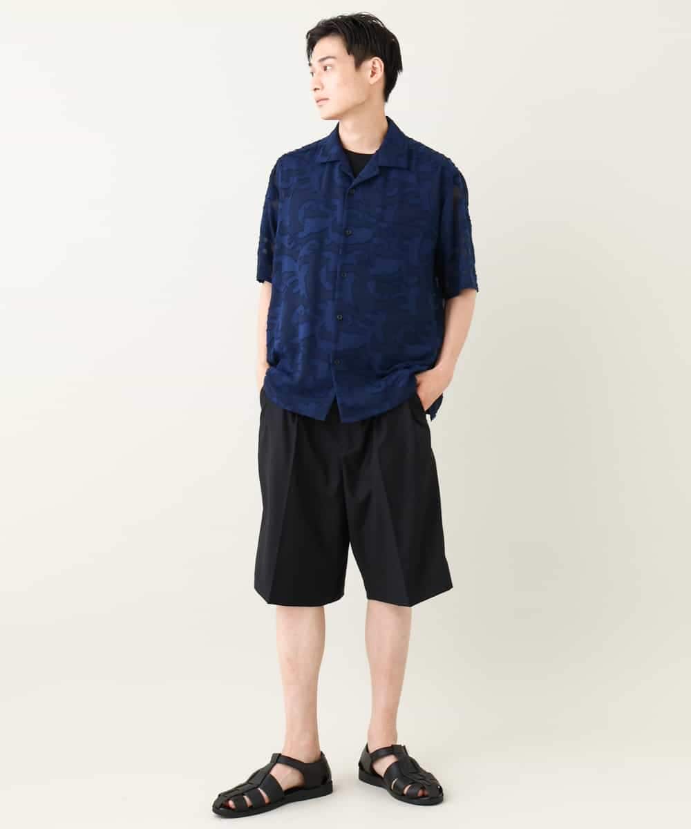 KHLHV75059 a.v.v MEN(アー・ヴェ・ヴェ) 【接触冷感】2タックハーフパンツ ベージュ