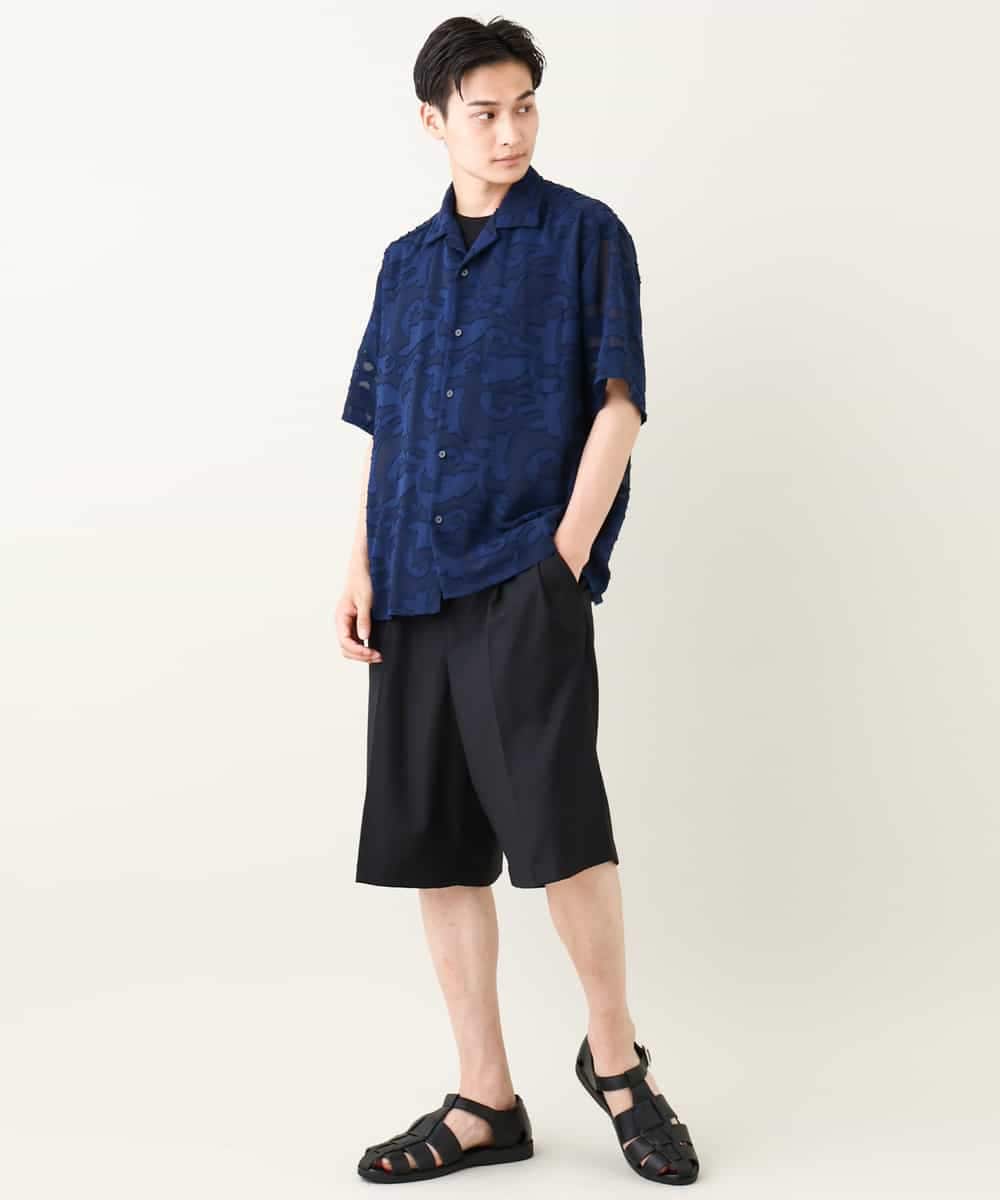 KHLHV75059 a.v.v MEN(アー・ヴェ・ヴェ) 【接触冷感】2タックハーフパンツ ベージュ