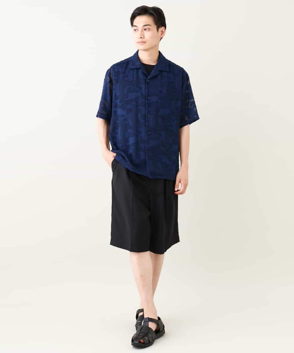 KHLHV75059 a.v.v MEN(アー・ヴェ・ヴェ) 【接触冷感】2タックハーフパンツ ベージュ