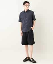 KHLHV75059 a.v.v MEN(アー・ヴェ・ヴェ) 【接触冷感】2タックハーフパンツ ベージュ