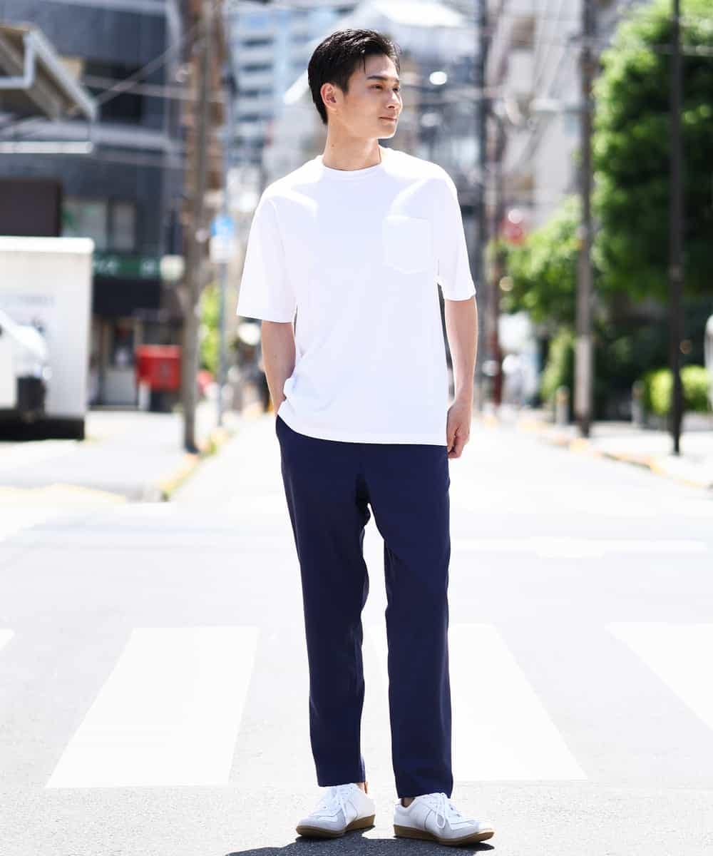 KHLHV77064 a.v.v MEN(アー・ヴェ・ヴェ) 【接触冷感】セミルーズパンツ アンクル丈（セットアップ可）リライトシリーズ3  ダークグレー