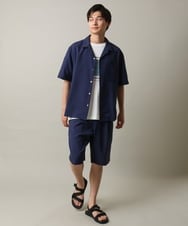 KHLHV78054 a.v.v MEN(アー・ヴェ・ヴェ) 【接触冷感】1タックハーフパンツ　リライトシリーズ3 ダークグレー