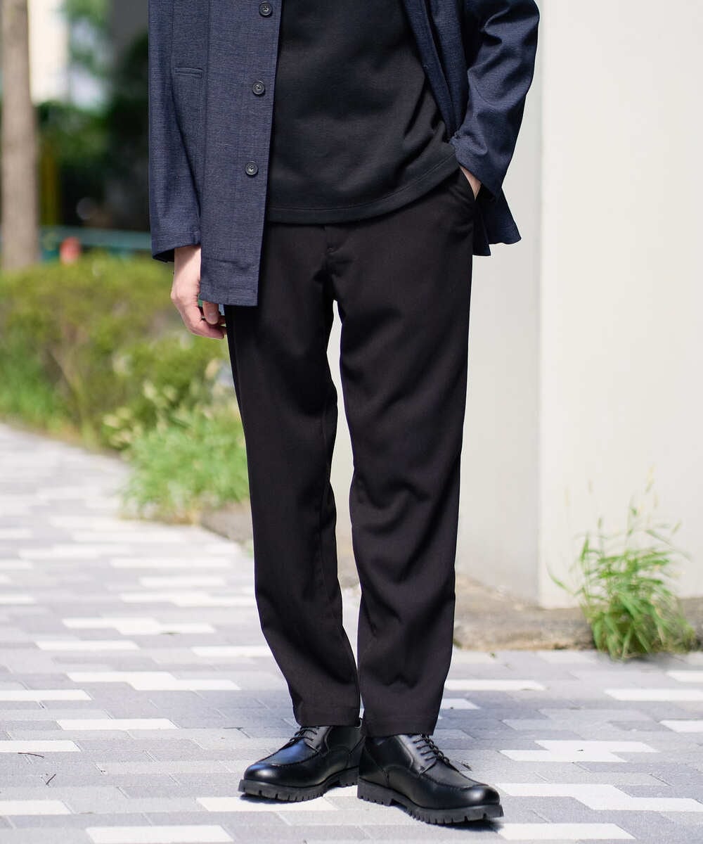 KHLJA02064 a.v.v MEN 【イージーケア】デニムライクストレッチセミルーズパンツ【洗濯機で洗える】〈ON/OFF SERIES〉